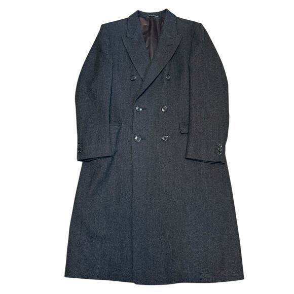 Lord & Taylor Kensington Double Breasted Gray Wool Long Coat Size 42L - Picture 1 of 9